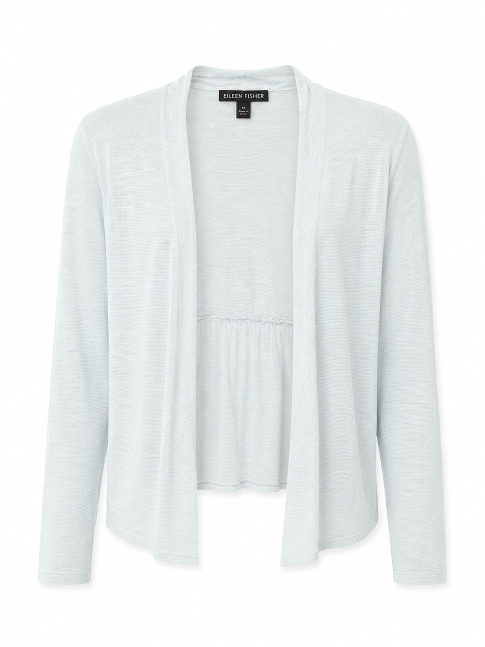 Eileen Fisher Sheer Lightweight Open Front Cardigan Sweater Size M